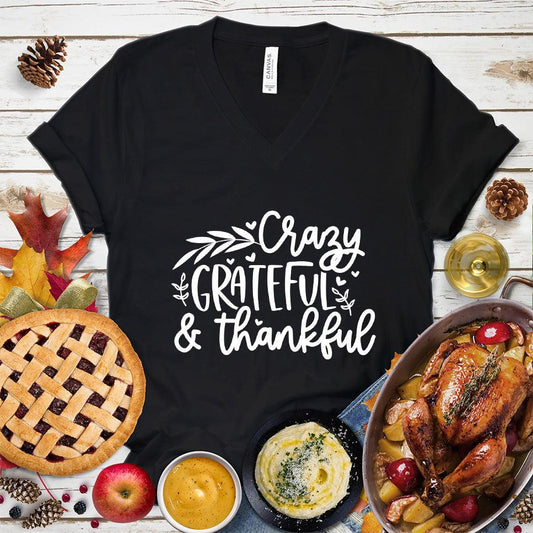 Crazy Grateful & Thankful V-Neck - Brooke & Belle