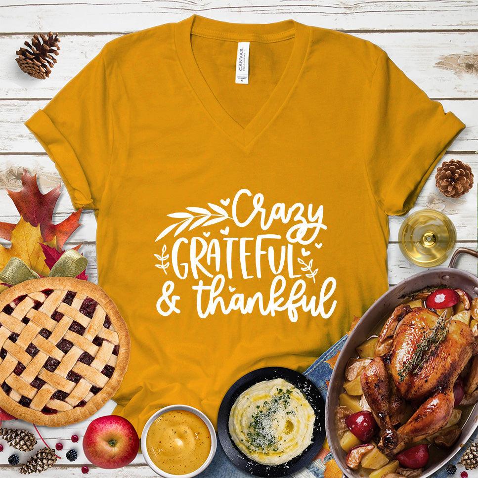 Crazy Grateful & Thankful V-Neck - Brooke & Belle