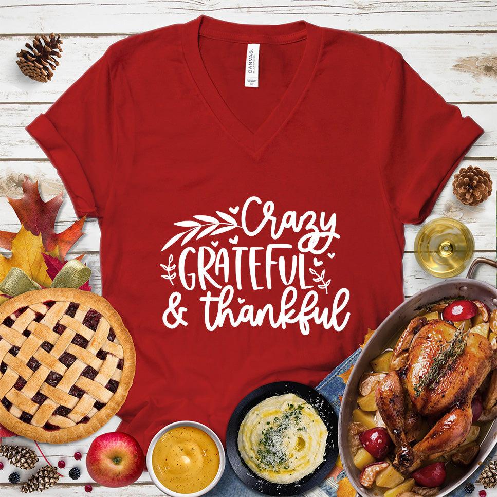 Crazy Grateful & Thankful V-Neck - Brooke & Belle