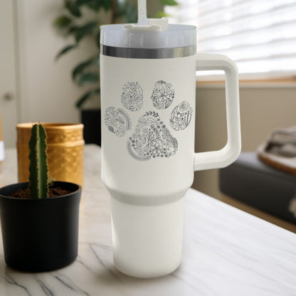 Floral Paw Tumbler