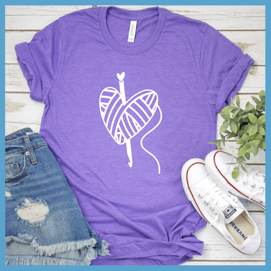 Crochet Hook & Heart Yarn T-Shirt - Brooke & Belle