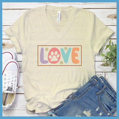Dog Love Colored Print Version 3 V-Neck