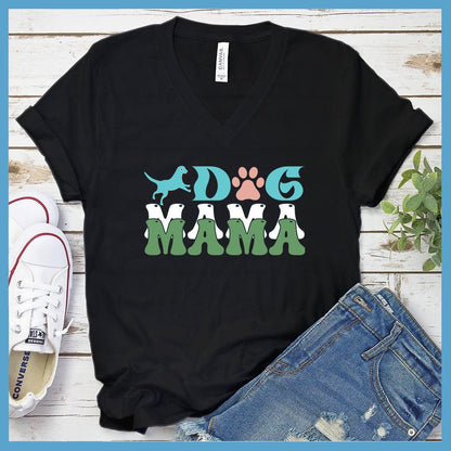 Dog Mama Colored Print Version 2 V-Neck
