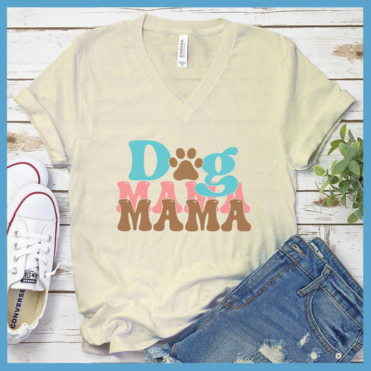 Dog Mama Colored Print Version 3 V-Neck - Brooke & Belle