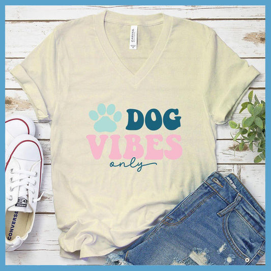 Dog Vibes Only Colored Print V-Neck - Brooke & Belle