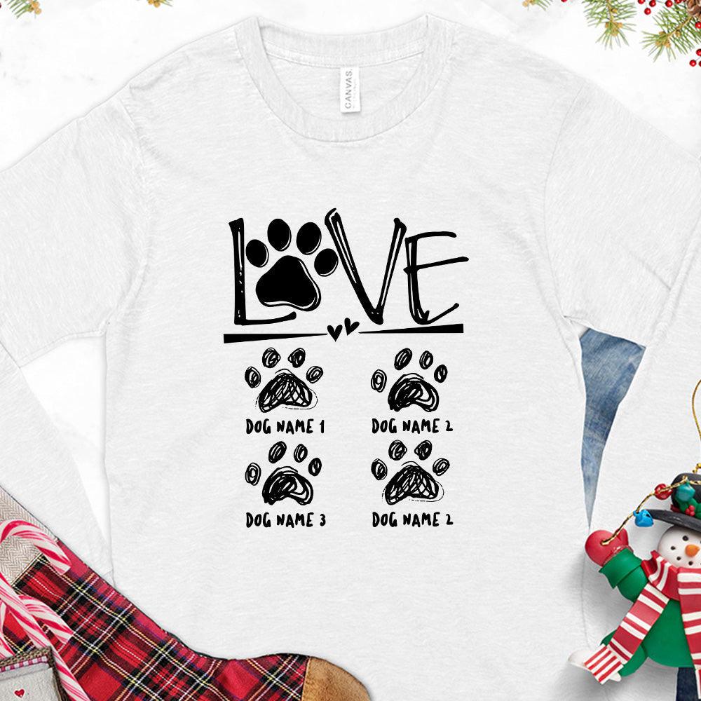 Dog Love Version 2 Personalized Long Sleeves - Brooke & Belle