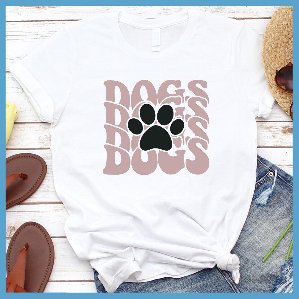 Dogs Paw Wavy Colored Print T-Shirt - Brooke & Belle