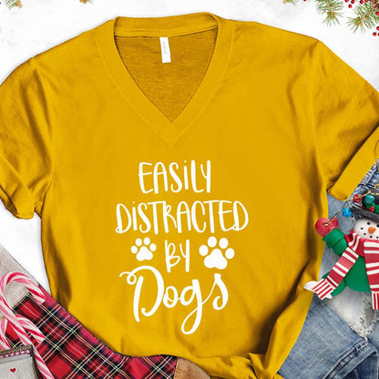 Easily Distracted By Dogs V-Neck - Brooke & Belle