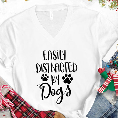 Easily Distracted By Dogs V-Neck - Brooke & Belle