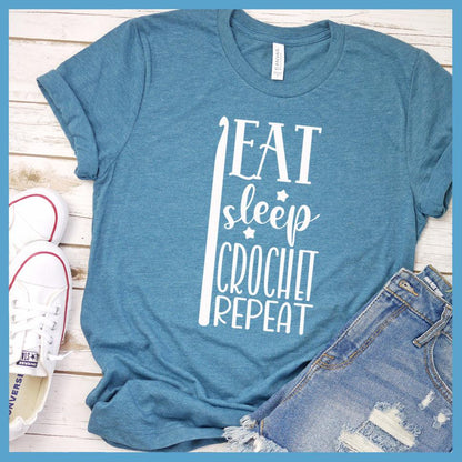 Eat Sleep Crochet Repeat T-Shirt - Brooke & Belle