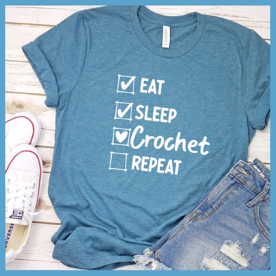 Eat Sleep Crochet Repeat Version 2 T-Shirt - Brooke & Belle