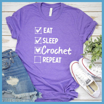 Eat Sleep Crochet Repeat Version 2 T-Shirt