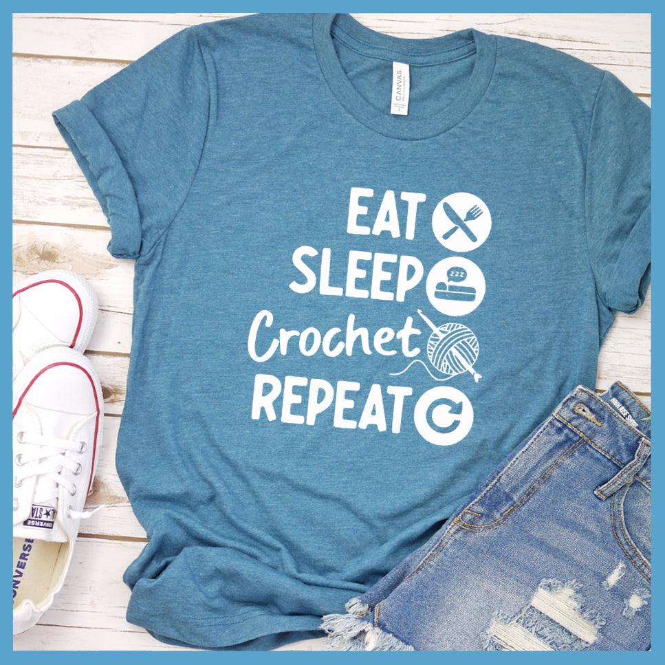 Eat Sleep Crochet Repeat Version 3 T-Shirt