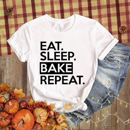 Eat Sleep Bake Repeat T-Shirt - Brooke & Belle