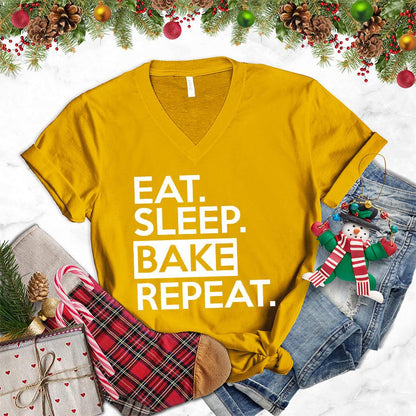 Eat Sleep Bake Repeat V-Neck - Brooke & Belle