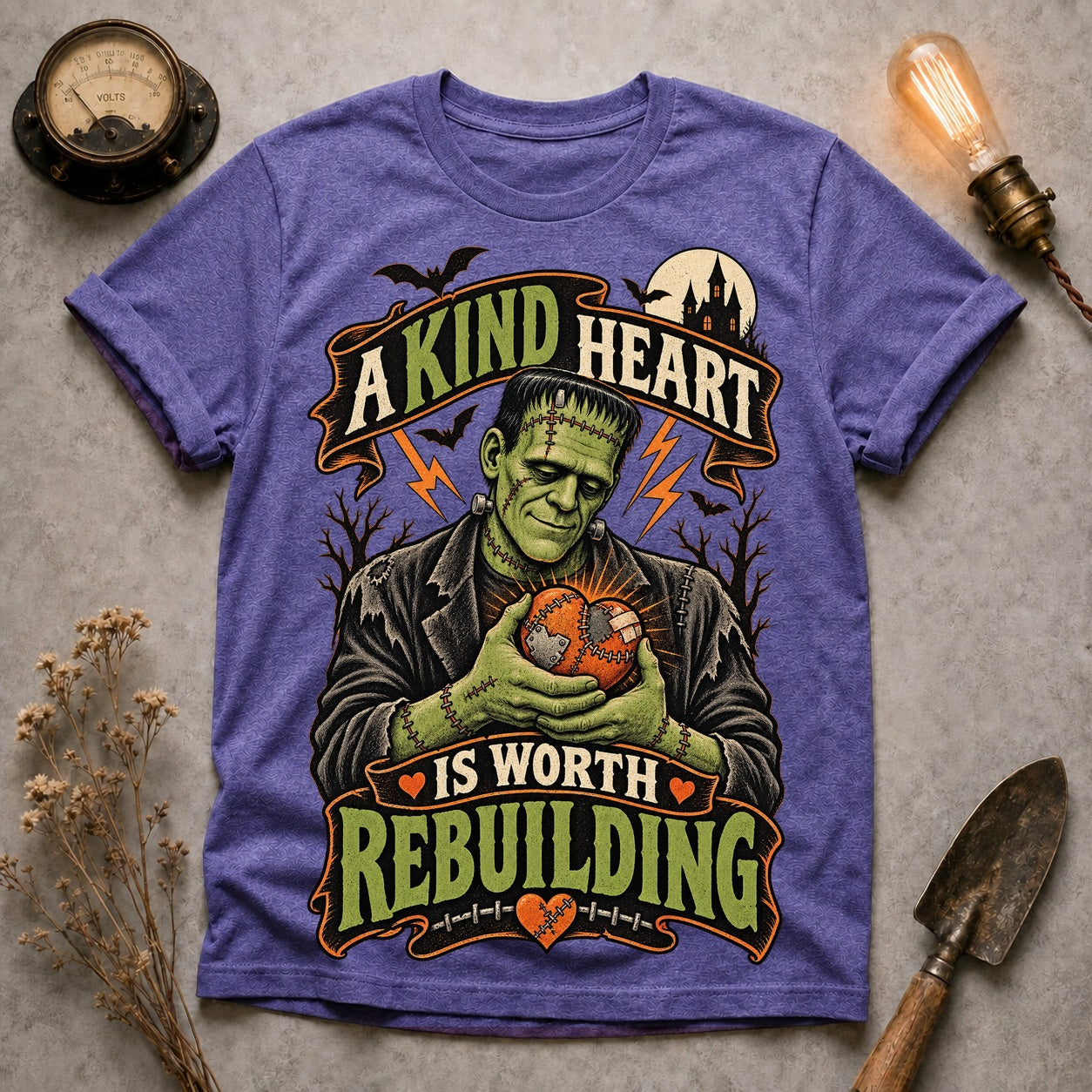 Worth Rebuilding T-shirt - Heather Purple - Brooke & Belle