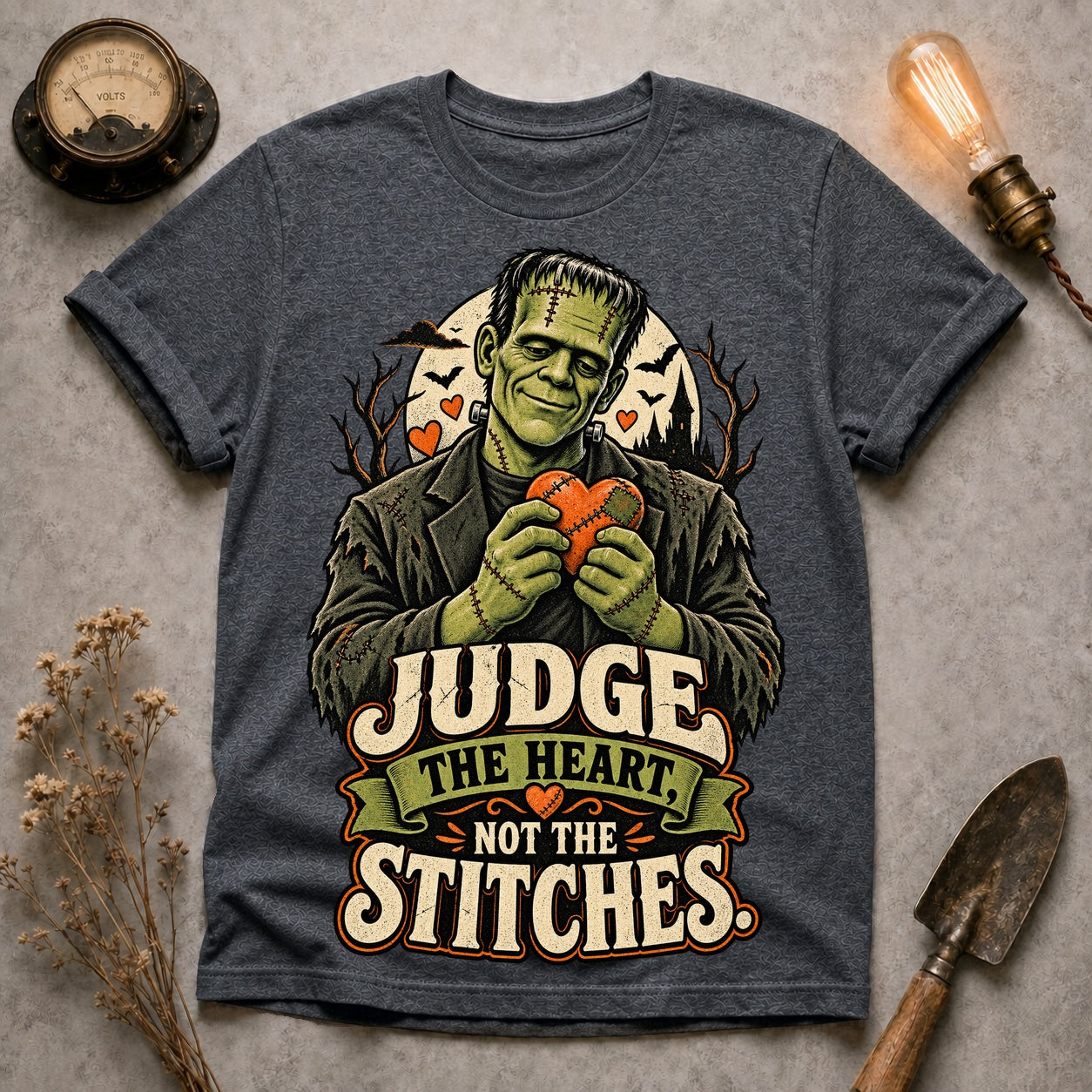 Judge The Heart T-shirt - Dark Heather - Brooke & Belle