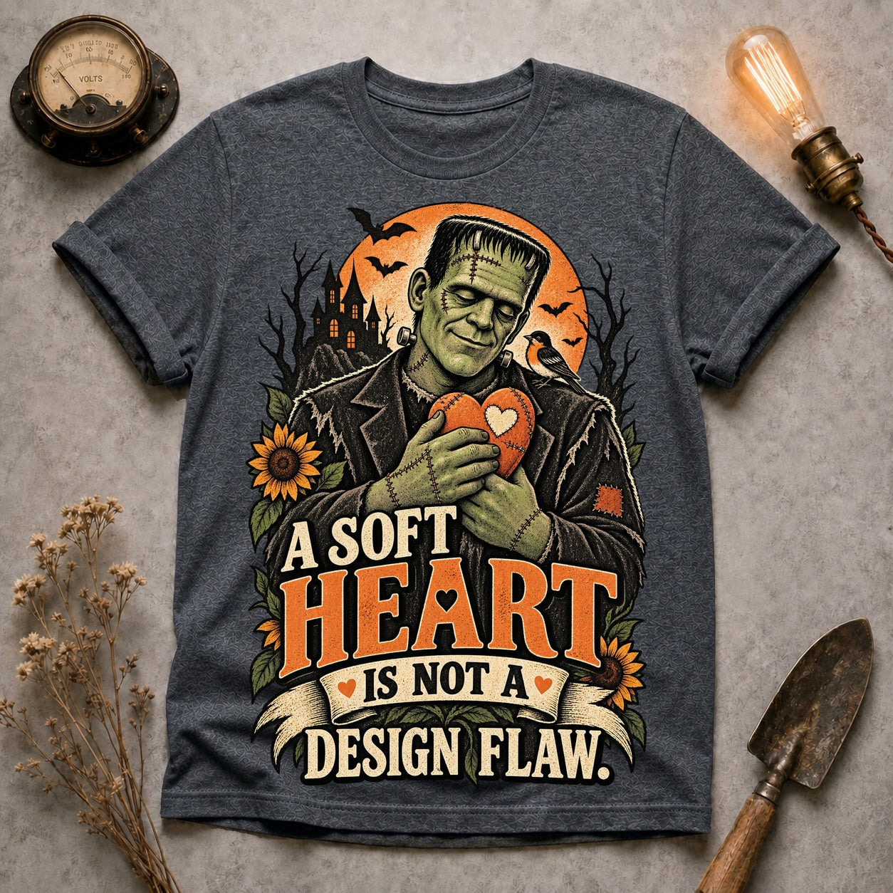 Not A Design Flaw T-shirt - Dark Heather - Brooke & Belle