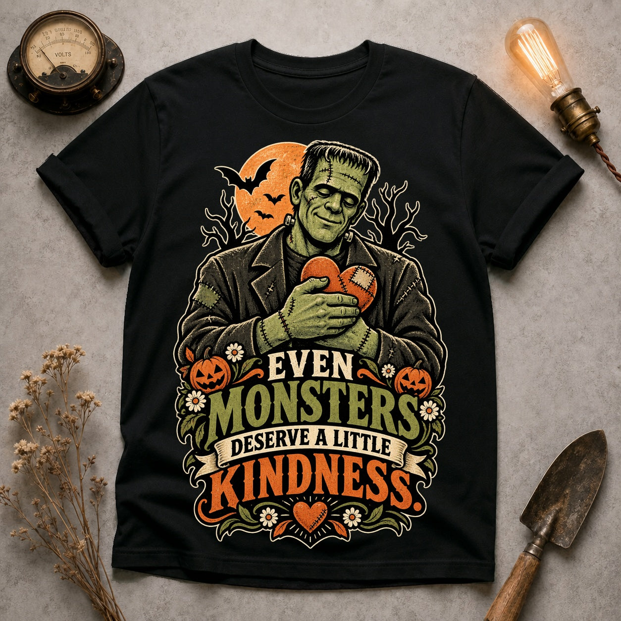 Monsters Deserve Kindness T-shirt - Black - Brooke & Belle