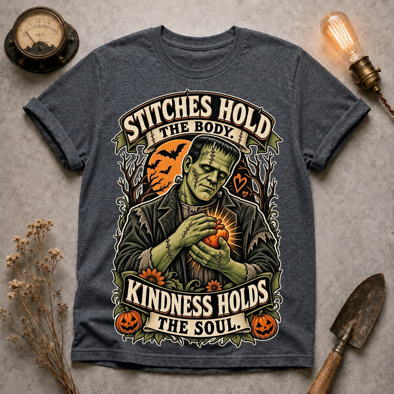 Kindness Holds The Soul T-shirt - Dark Heather - Brooke & Belle