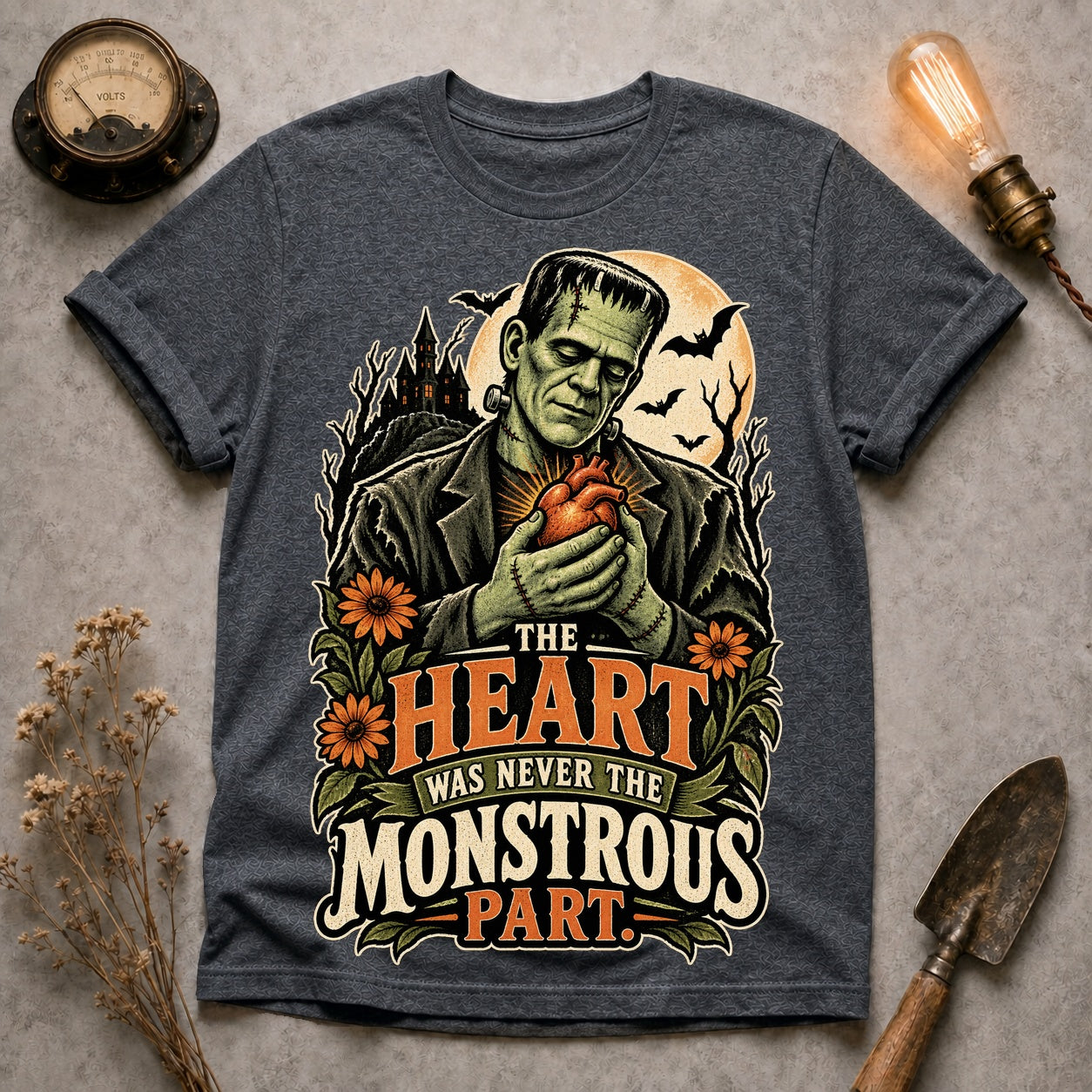 Never The Monstrous Part T-shirt - Dark Heather - Brooke & Belle
