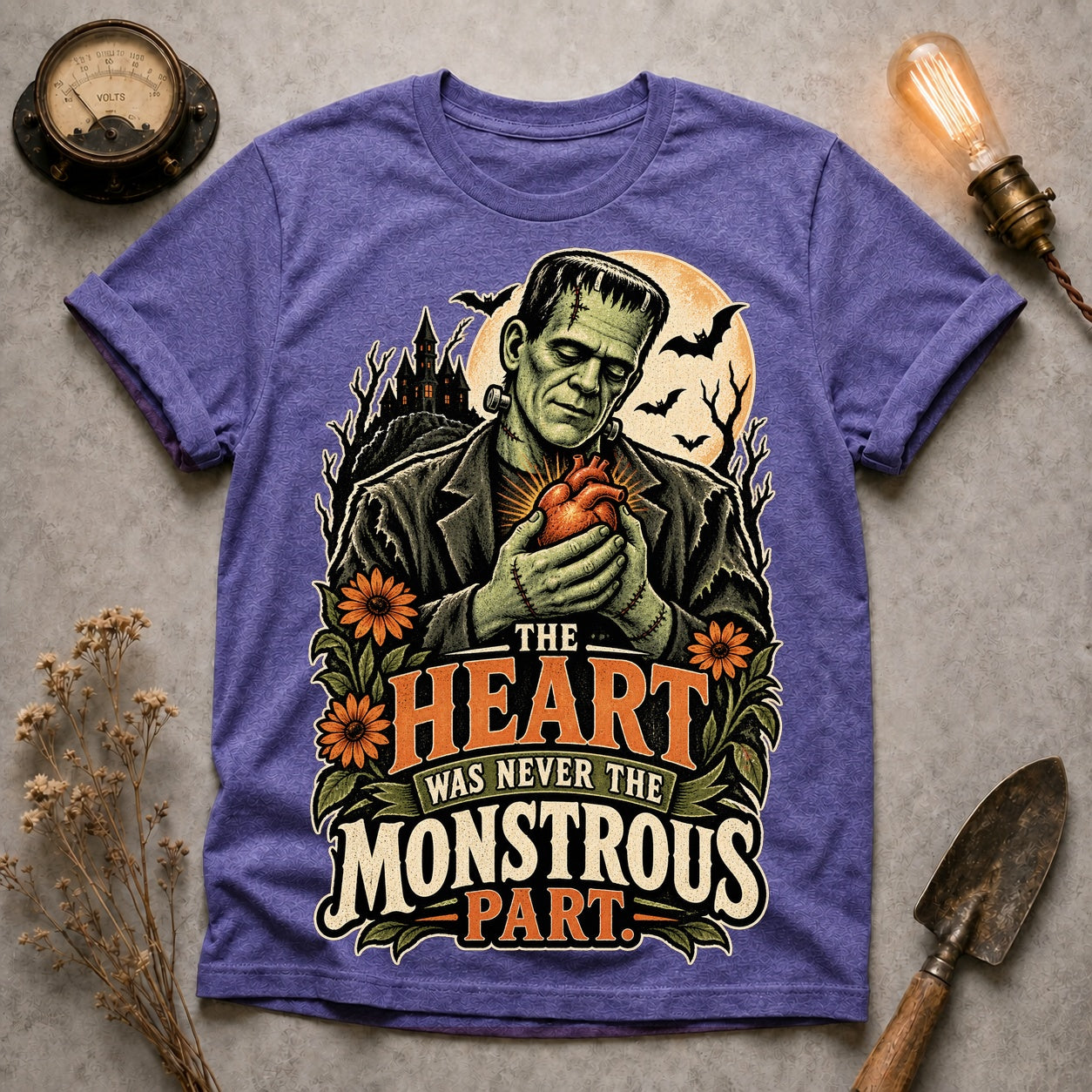 Never The Monstrous Part T-shirt - Heather Purple - Brooke & Belle
