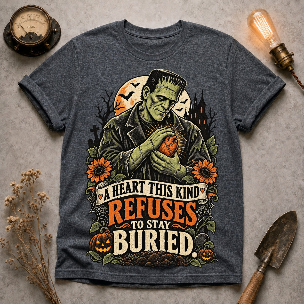 Refuses To Stay Buried T-shirt - Dark Heather - Brooke & Belle