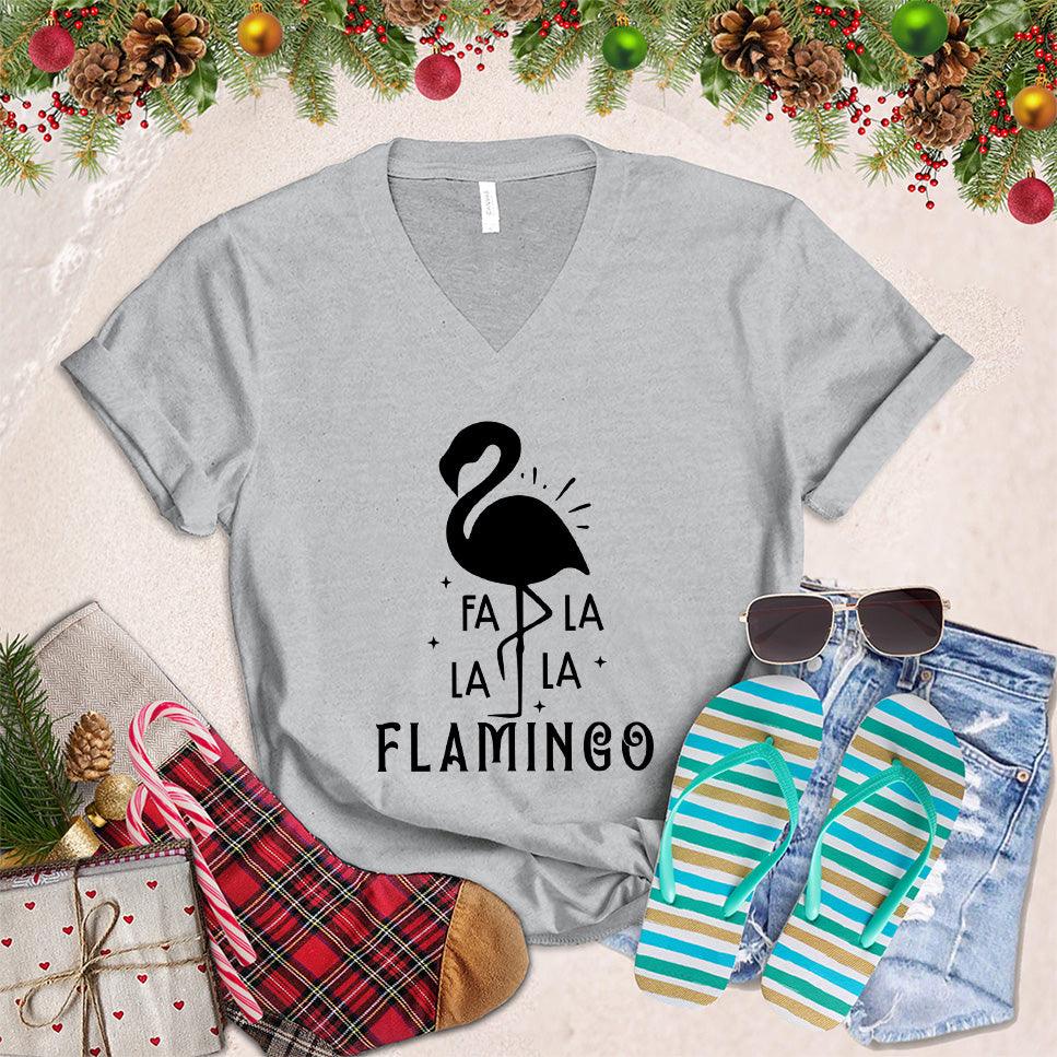 Fa La La La Flamingo V-Neck - Brooke & Belle