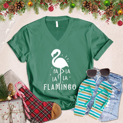 Fa La La La Flamingo V-Neck - Brooke & Belle