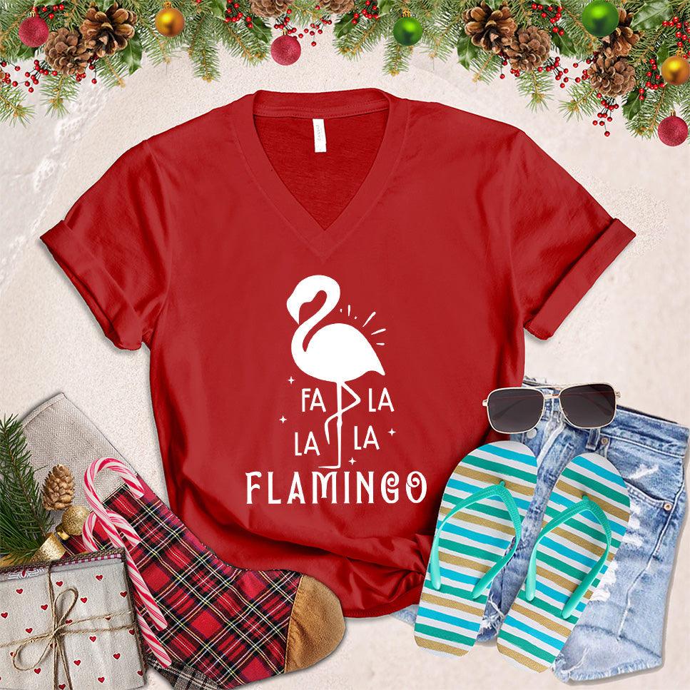 Fa La La La Flamingo V-Neck - Brooke & Belle