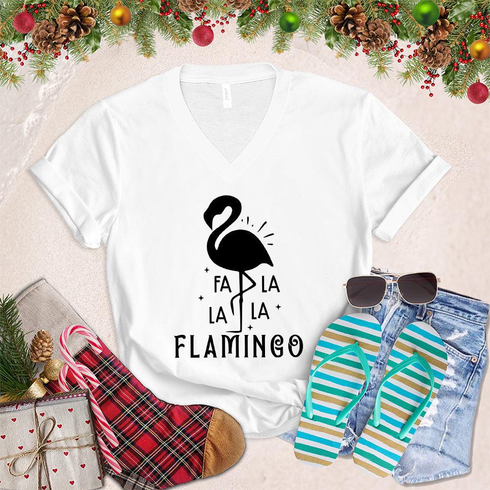 Fa La La La Flamingo V-Neck - Brooke & Belle