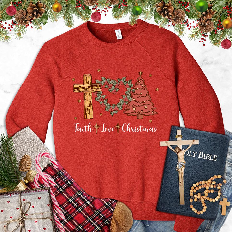 Faith Love Christmas Colored Edition Sweatshirt - Brooke & Belle