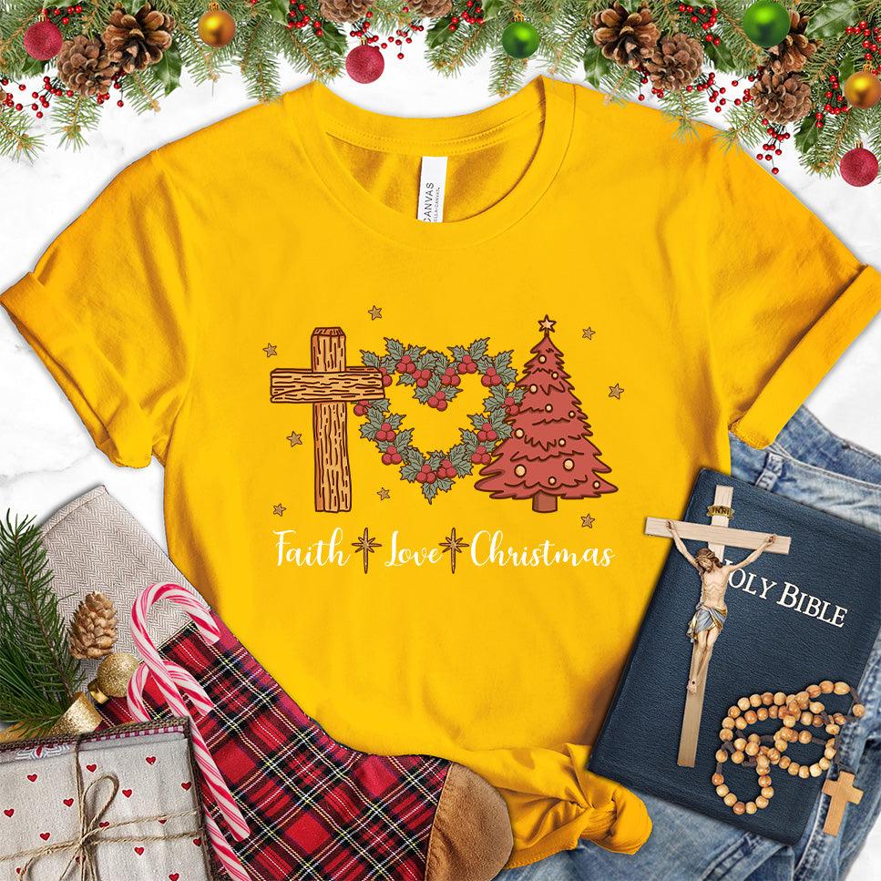 Faith Love Christmas Colored Edition T-Shirt - Brooke & Belle