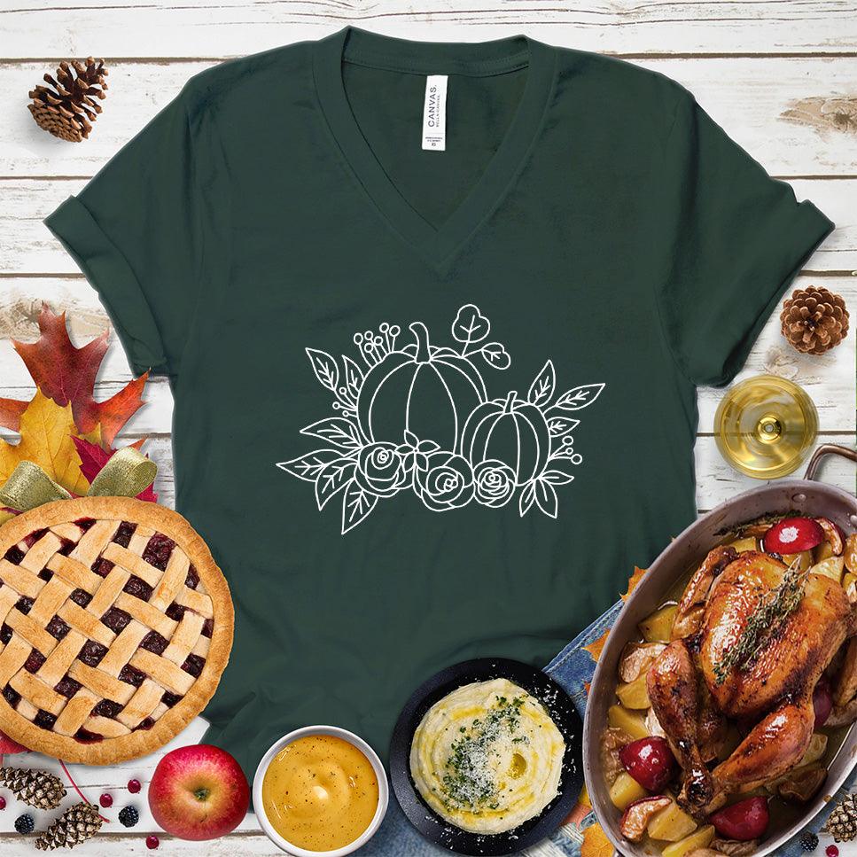 Fall Pumpkin Version 3 V-Neck - Brooke & Belle