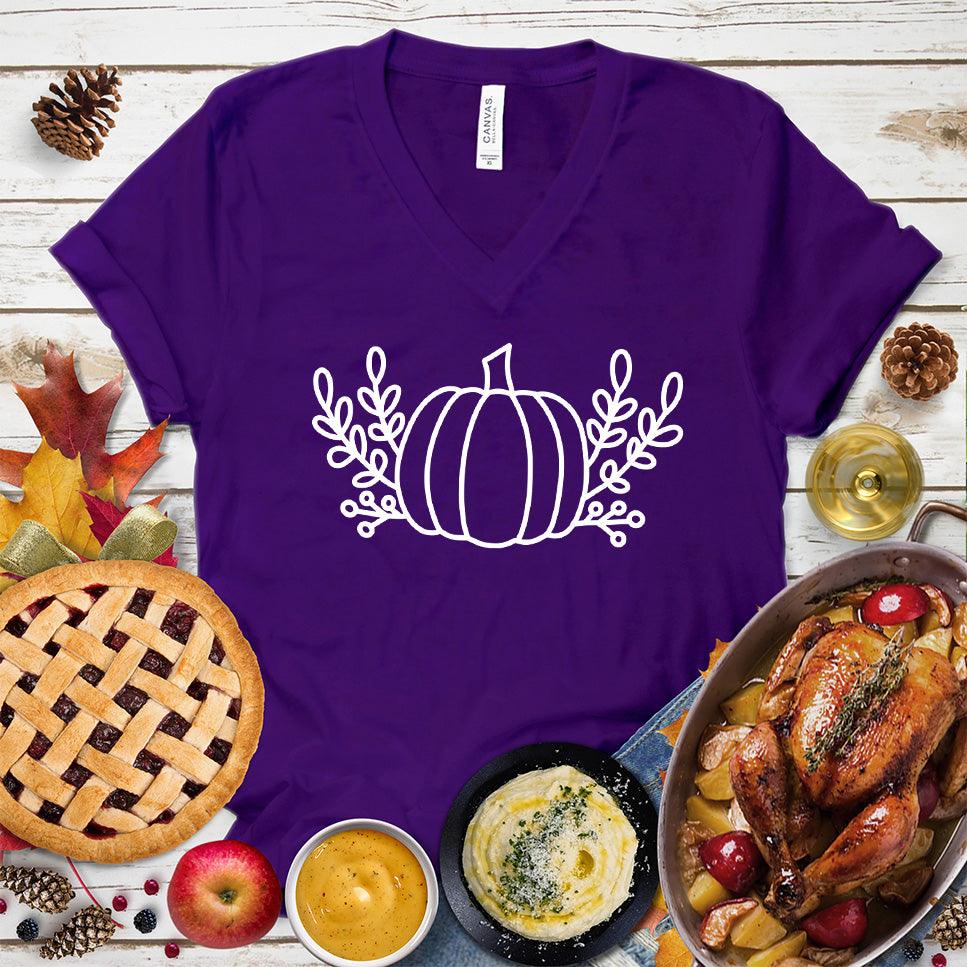 Fall Pumpkin V-Neck - Brooke & Belle