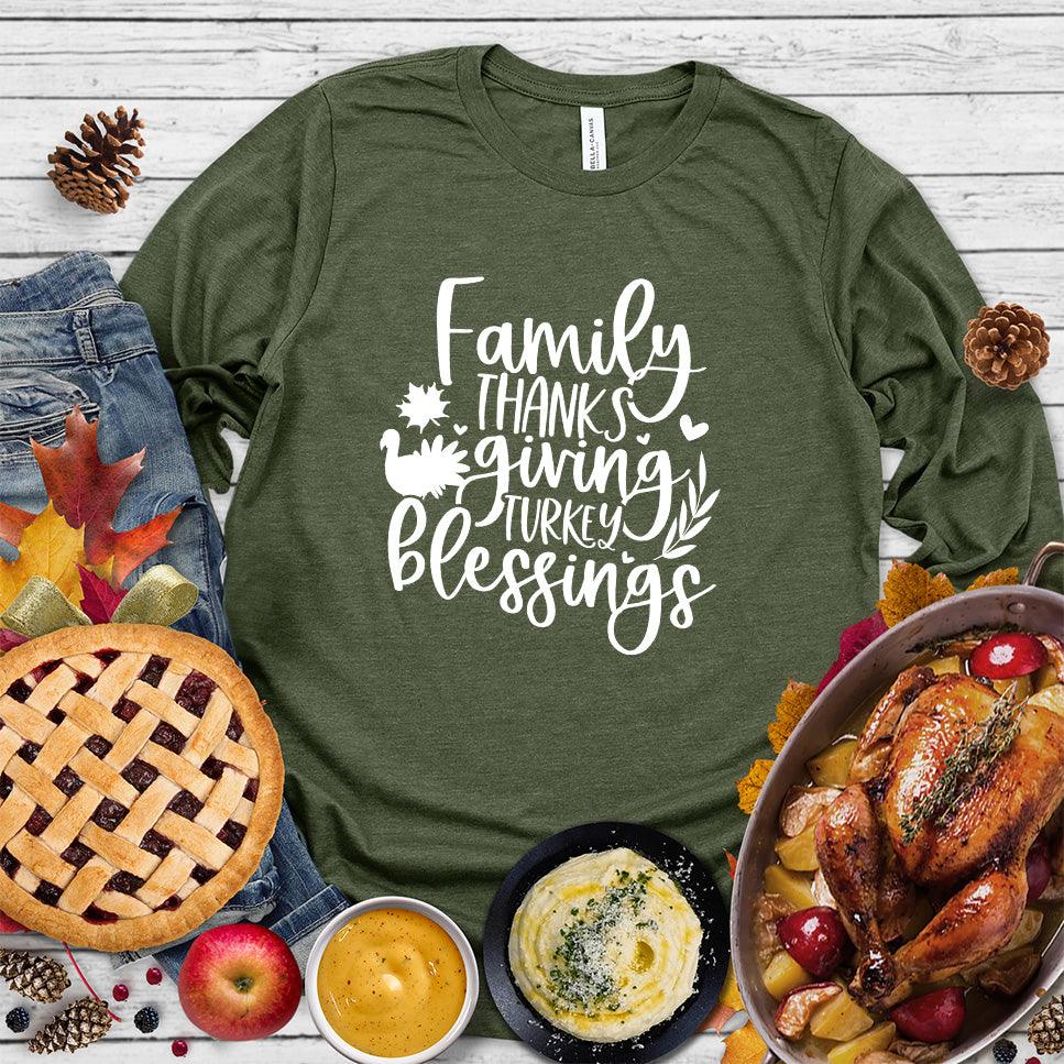 Family Thanksgiving Turkey Blessings Long Sleeves - Brooke & Belle