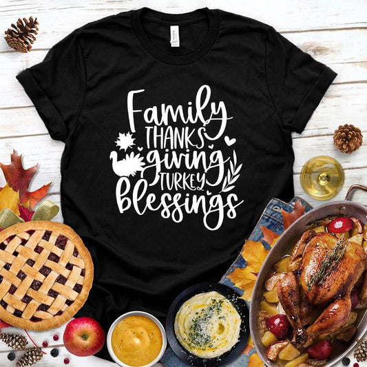 Family Thanksgiving Turkey Blessings T-Shirt - Brooke & Belle