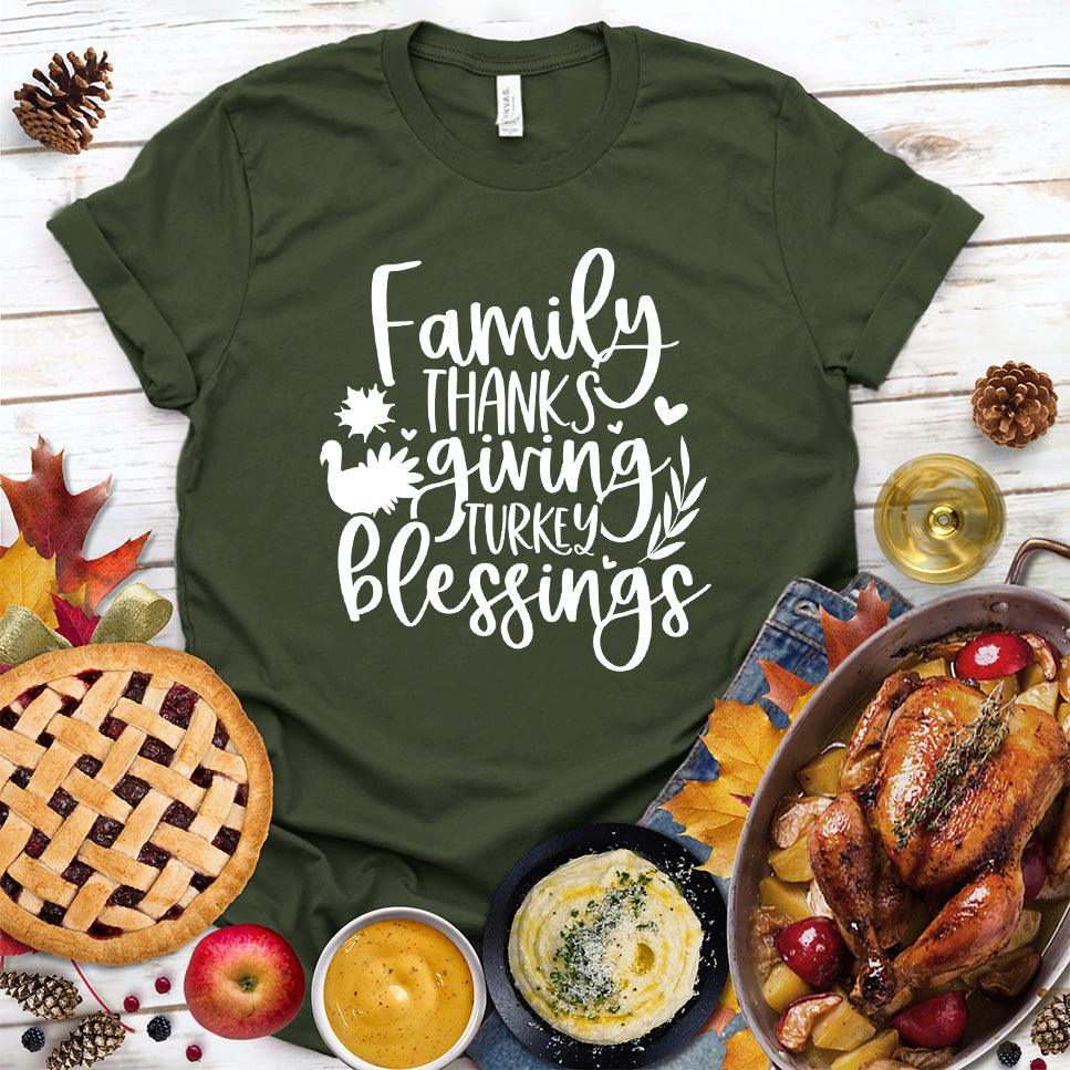 Family Thanksgiving Turkey Blessings T-Shirt - Brooke & Belle