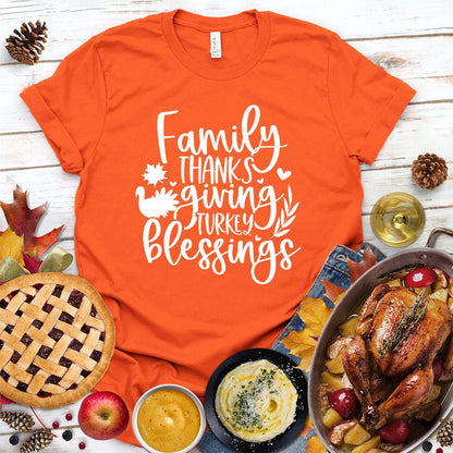 Family Thanksgiving Turkey Blessings T-Shirt - Brooke & Belle