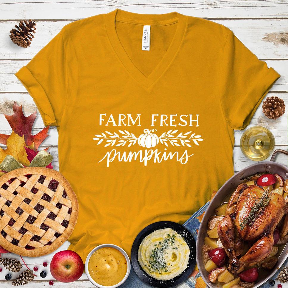 Farm Fresh Pumpkins Version 2 V-Neck - Brooke & Belle