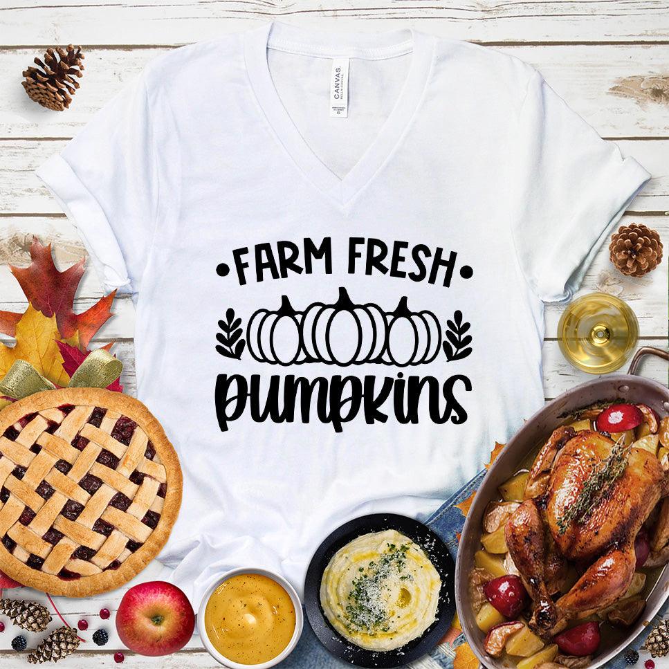 Farm Fresh Pumpkins Version 3 V-Neck - Brooke & Belle