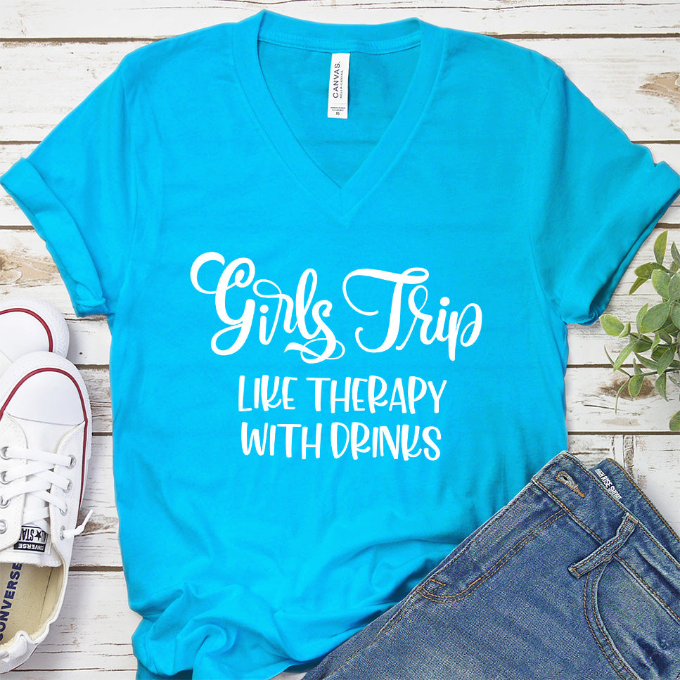 Girls Trip - Like Therapy With Drinks V-neck