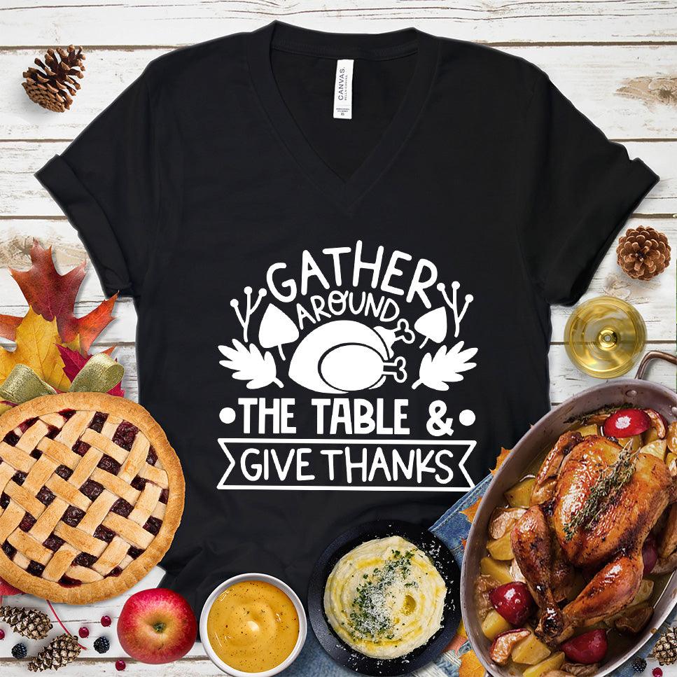 Gather Around The Table & Give Thanks V-Neck - Brooke & Belle