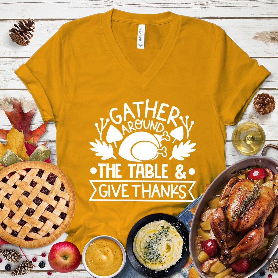 Gather Around The Table & Give Thanks V-Neck - Brooke & Belle