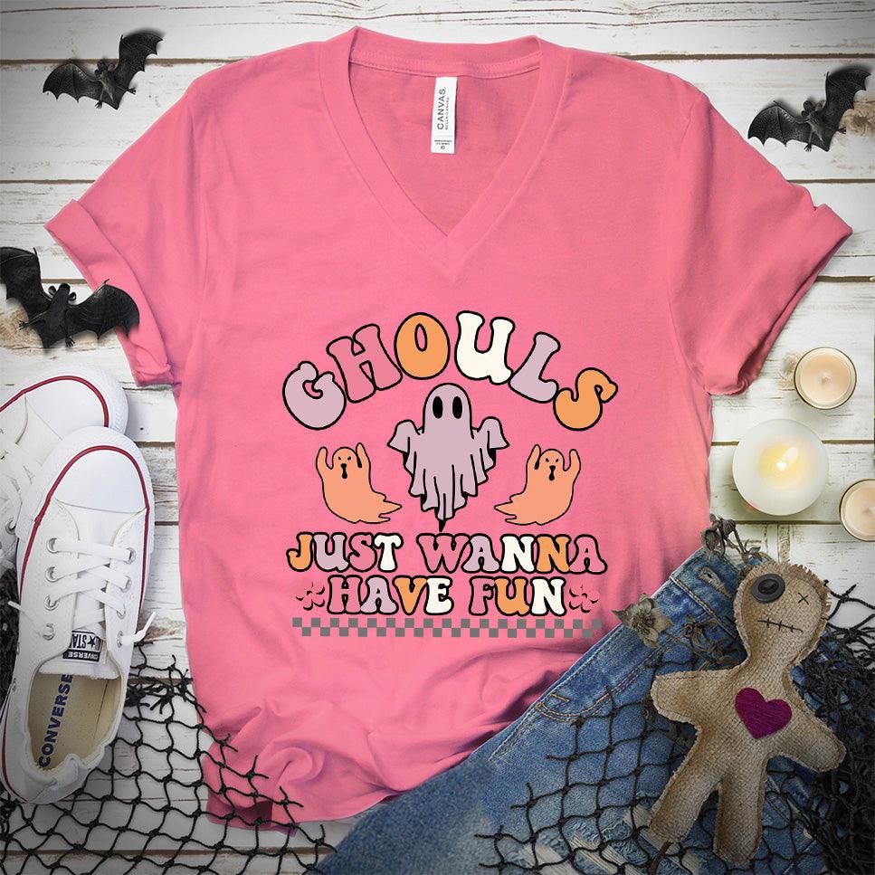 Ghouls Just Wanna Have Fun Colored Edition V-Neck - Brooke & Belle