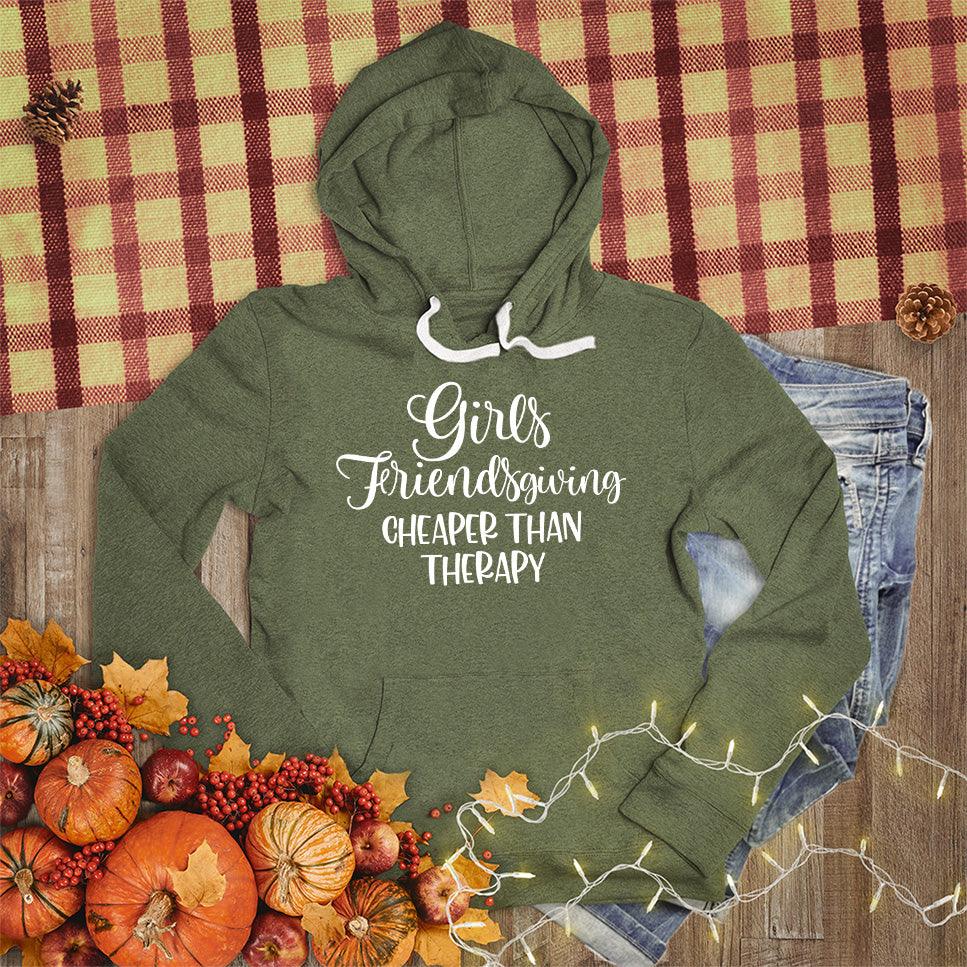 Girls Friendsgiving Cheaper Than Therapy Hoodie - Brooke & Belle