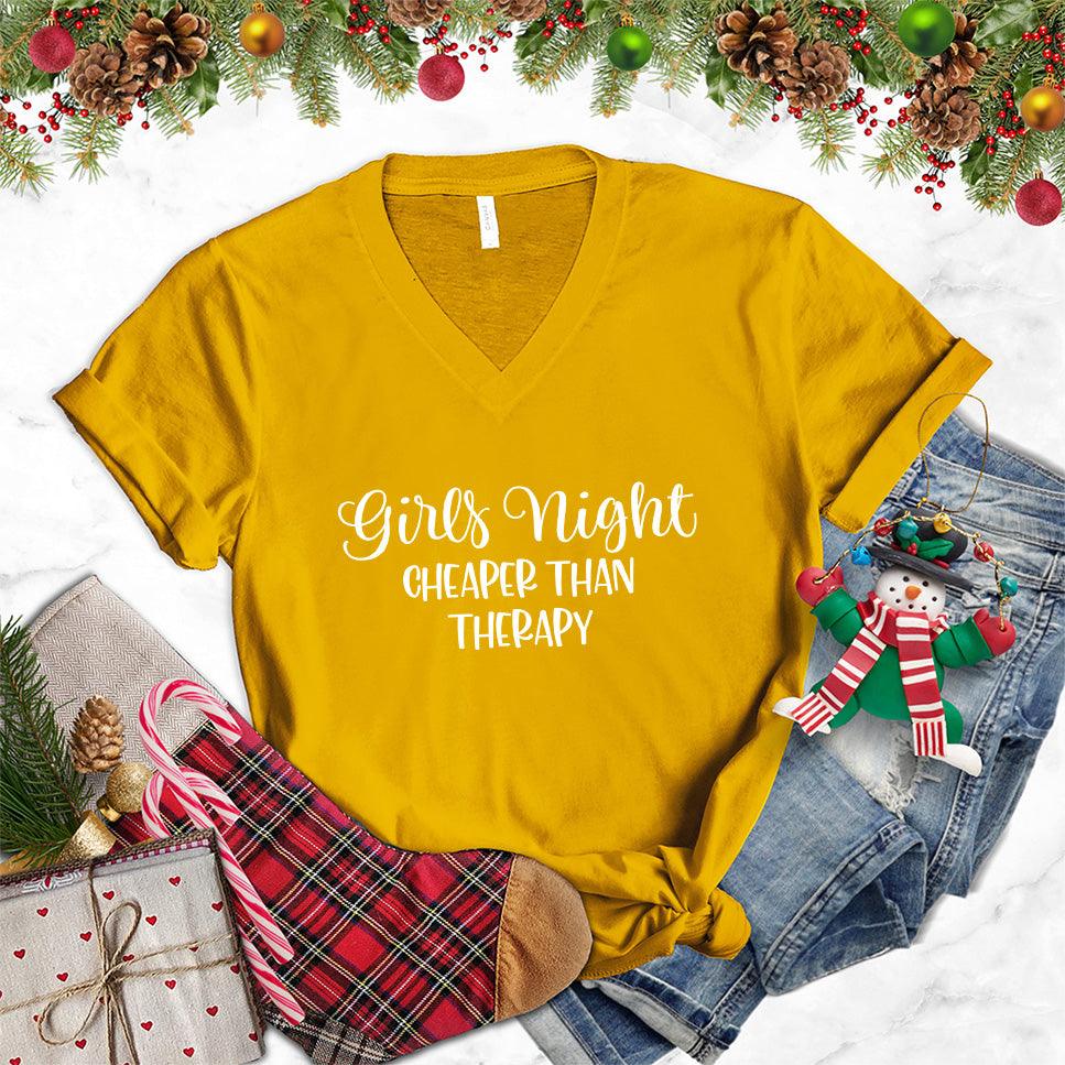 Girls Night Cheaper Than Therapy Version 6 V-Neck - Brooke & Belle