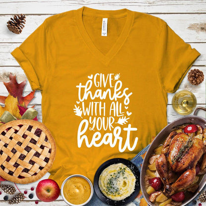 Give Thanks With All Your Heart V-Neck - Brooke & Belle