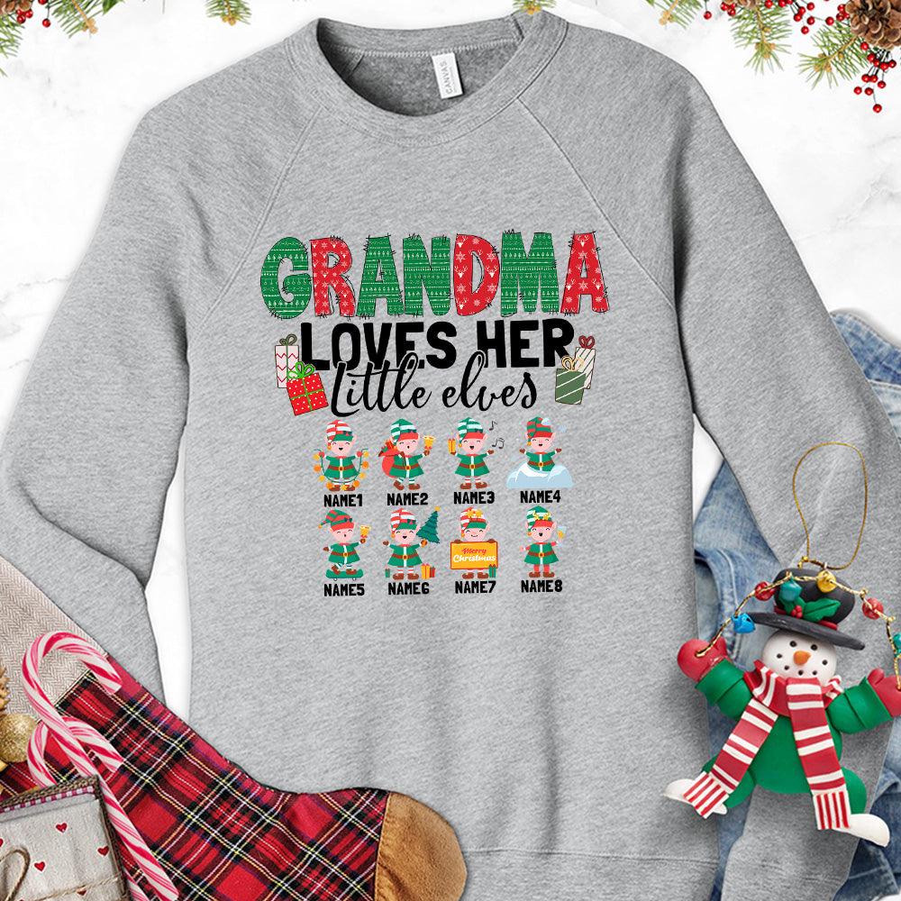 Grandma Loves Her Little Elves Version 1 Colored Edition Personalized Sweatshirt - Brooke & Belle