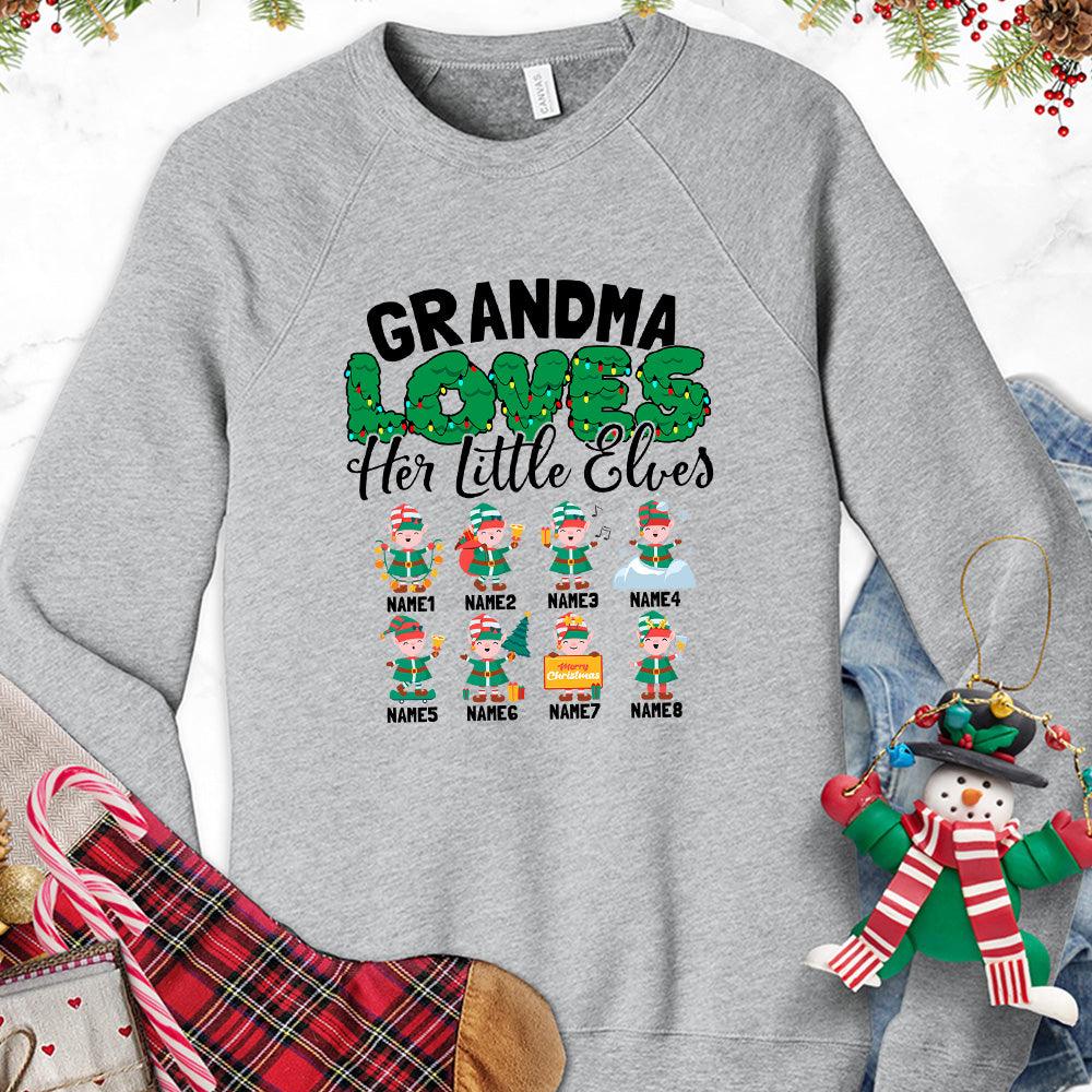 Grandma Loves Her Little Elves Version 2 Colored Edition Personalized Sweatshirt - Brooke & Belle